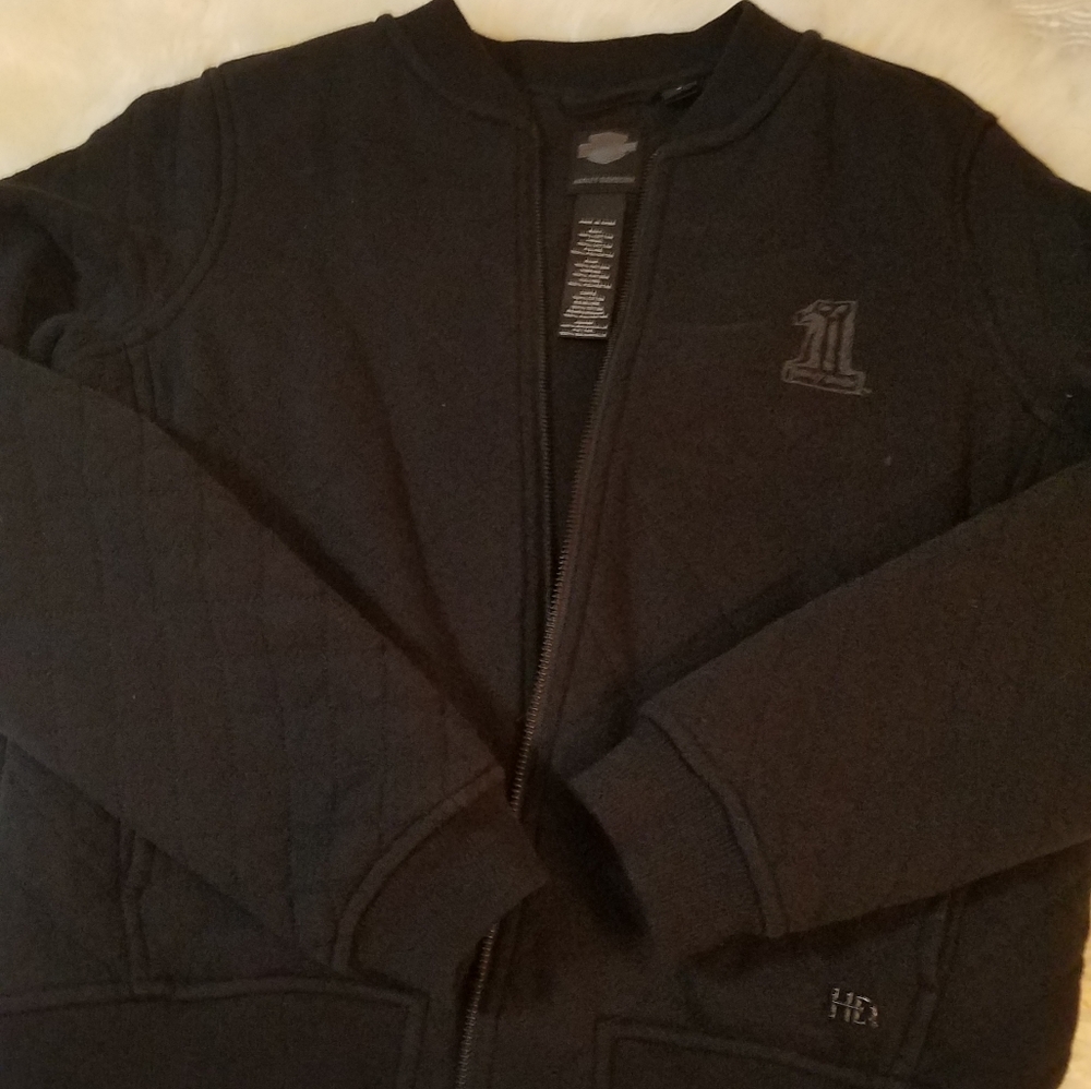 Harley Davidson bomber jacket. Black.